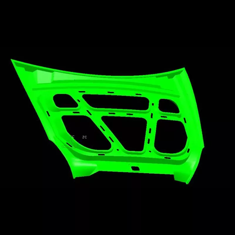 Головка для штампування внутрішньої панелі капота автомобіля