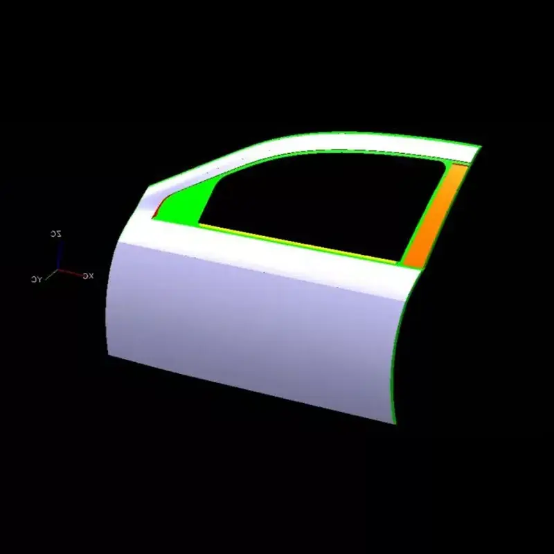 Головка для штампування зовнішньої панелі передніх лівих дверей автомобіля